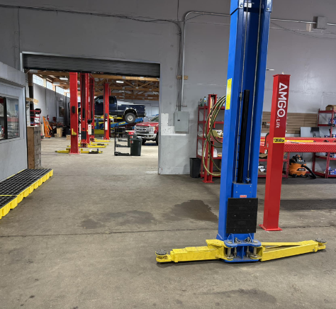 Technician working on a vehicle